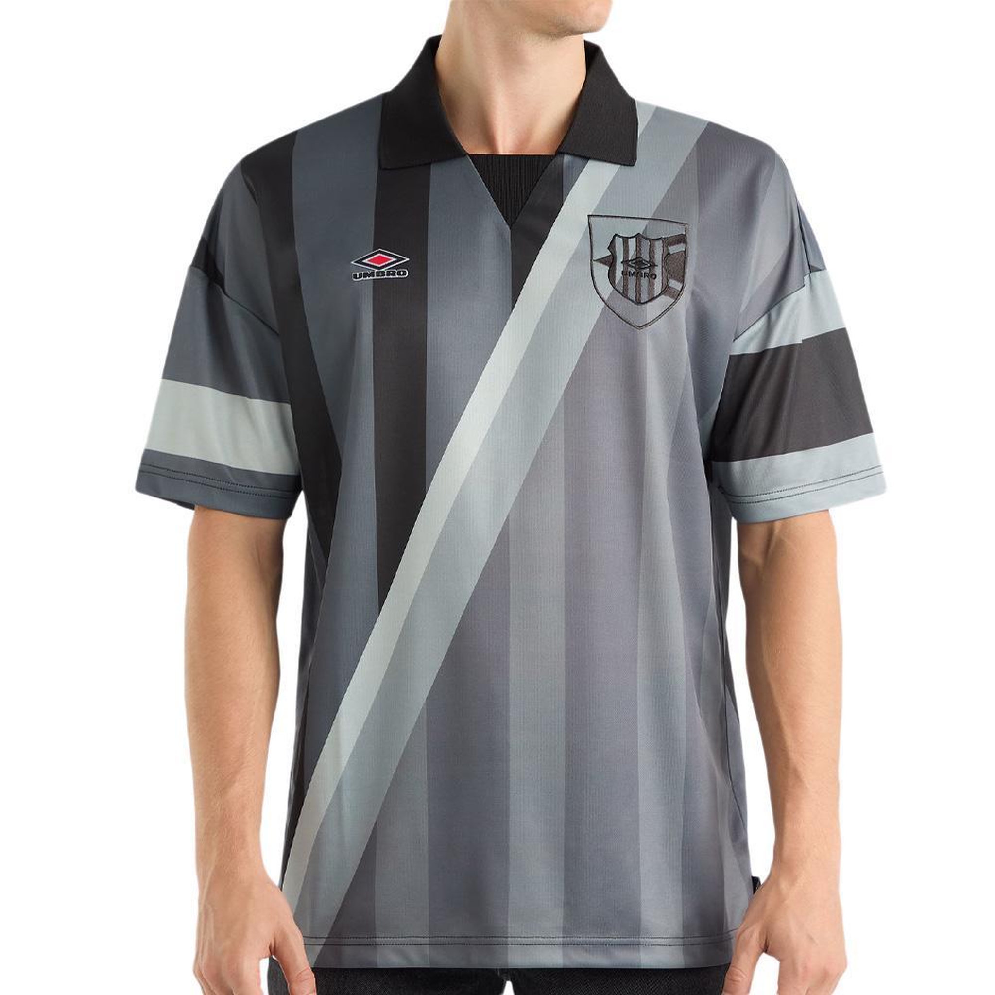 Voir la diapositive 1 : UMBRO Polo Noir/Gris Homme Umbro Mash