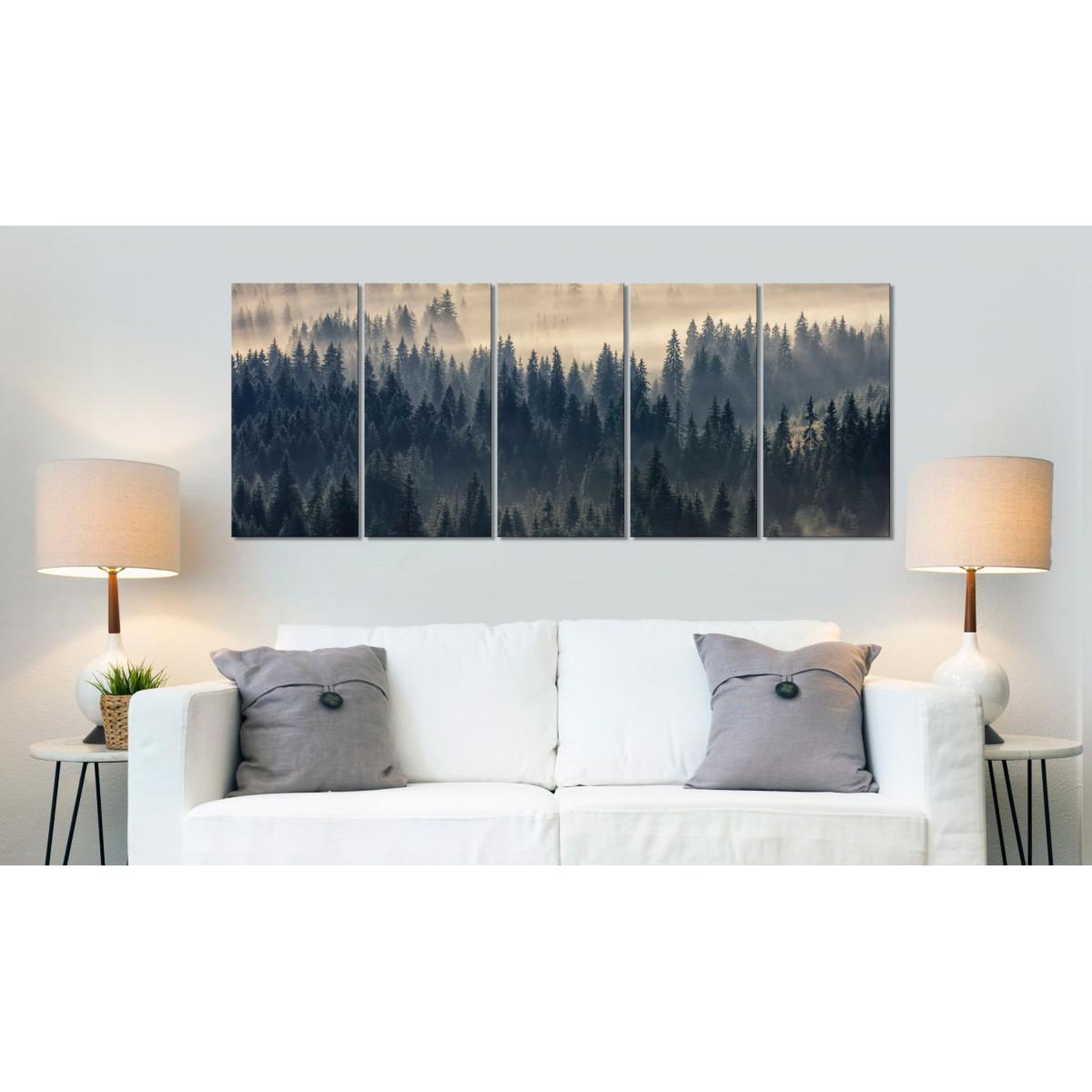 Voir la diapositive 2 : Paris Prix Tableau imprimé  fir in the fog