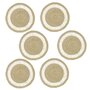 Voir la diapositive 1 : SECRET DE GOURMET Lot de 6 sets de table rond en roseau tressé - Diam 38 cm - Beige