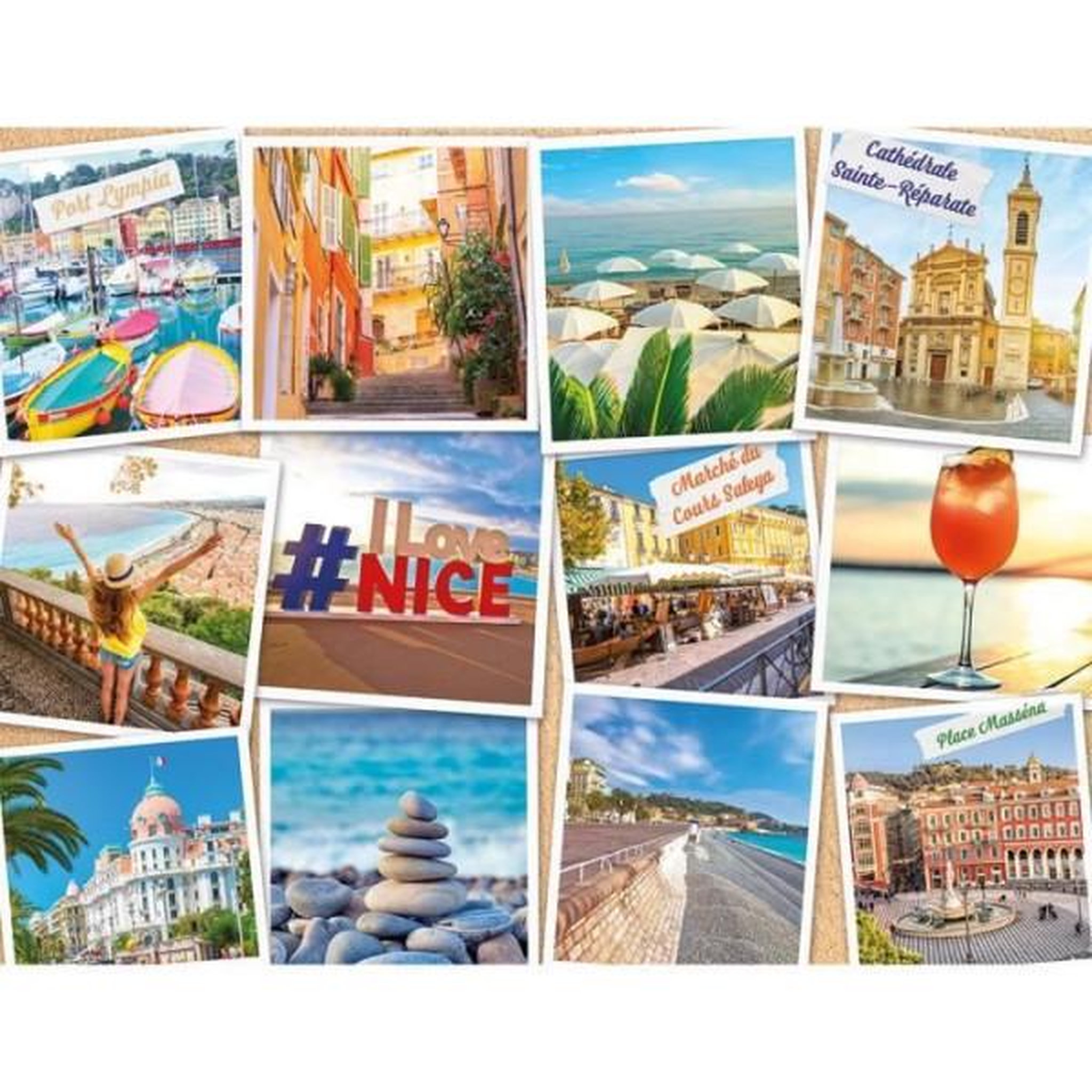 RAVENSBURGER Puzzle 2000 pieces nice, côte d'azur, adultes et enfants des 14 ans, collection urbain, france, 12001613, nathan