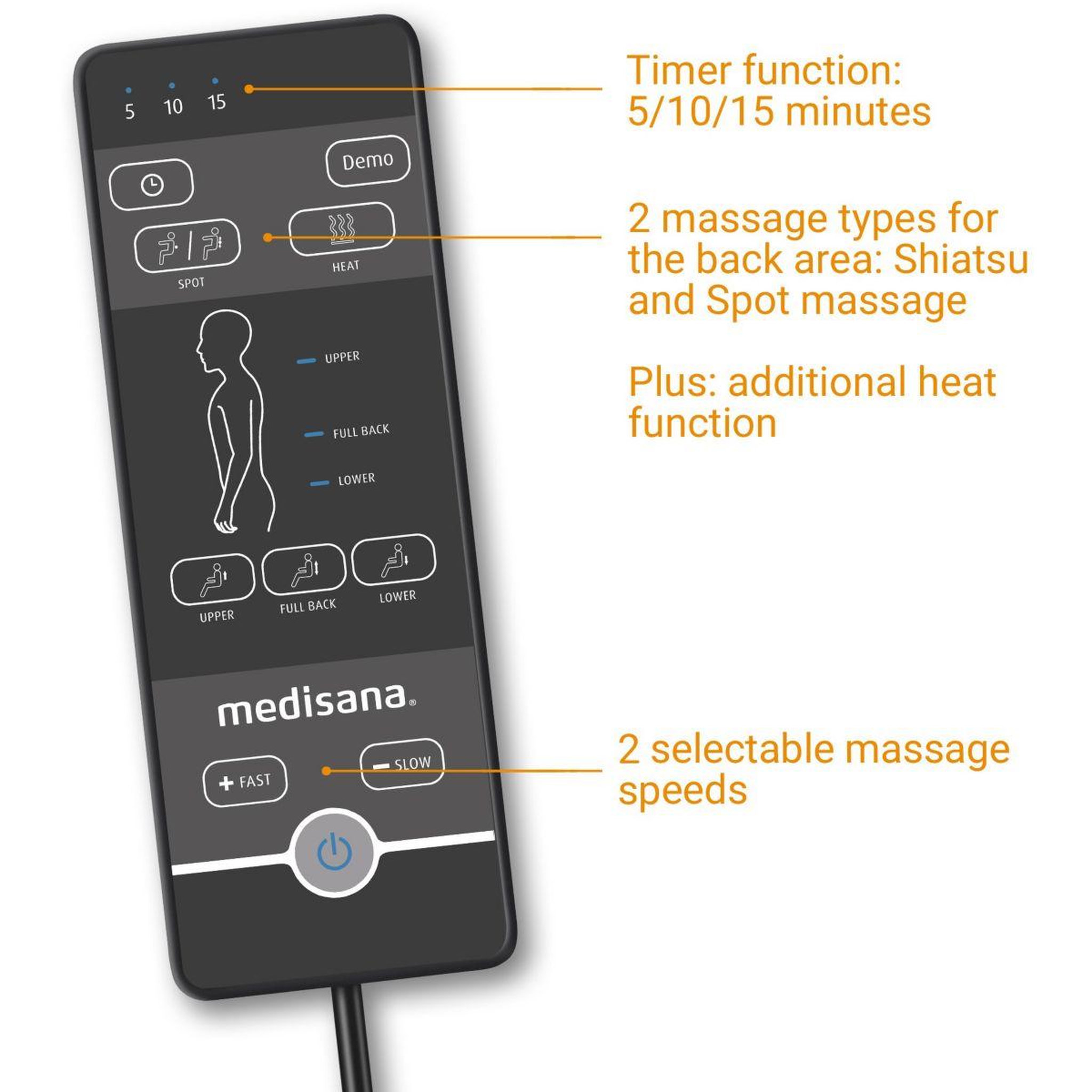 Voir la diapositive 5 : Medisana Siège massant de massage et relaxation RC 450