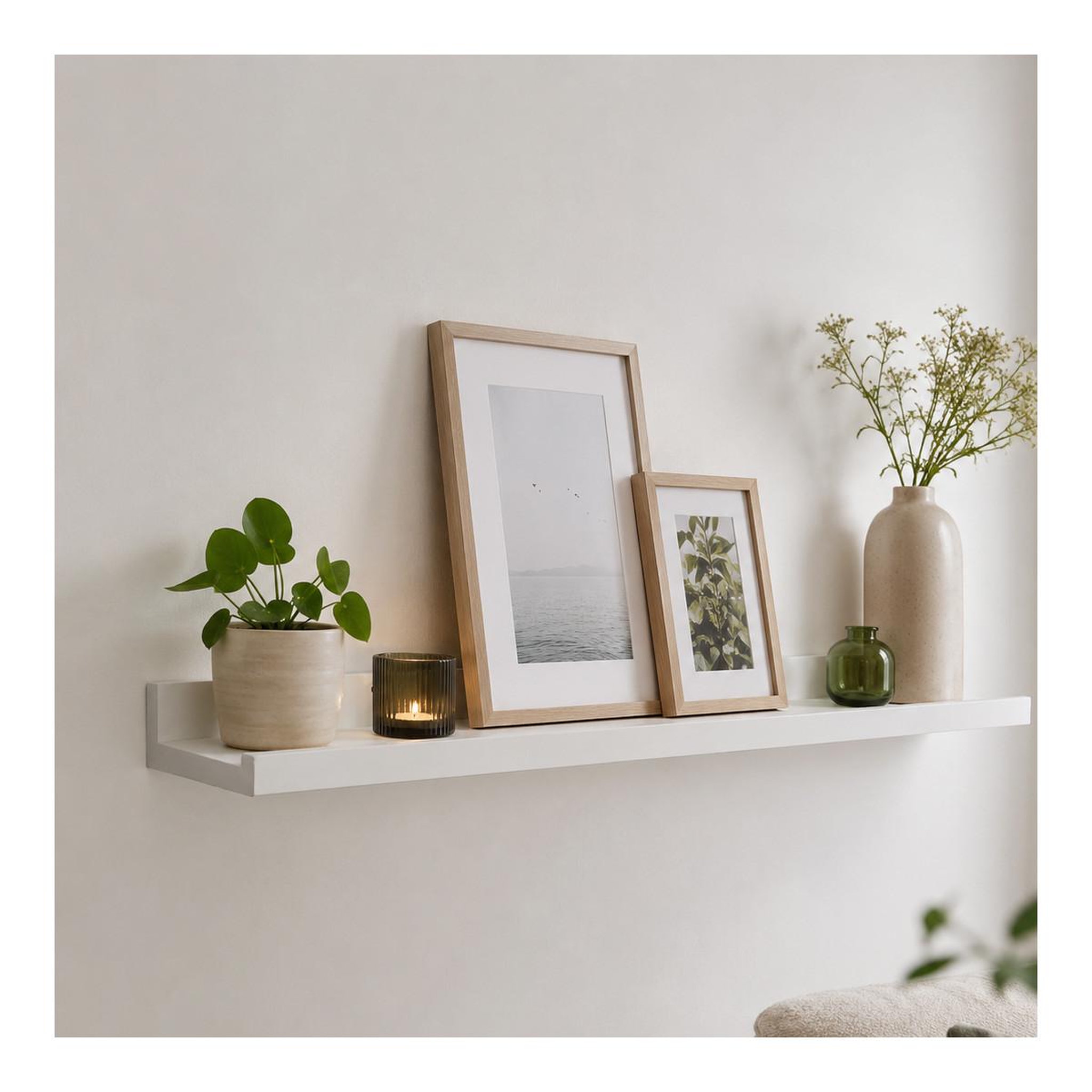 Voir la diapositive 3 : FIVE Étagère murale à rebord  fixy  58cm blanc