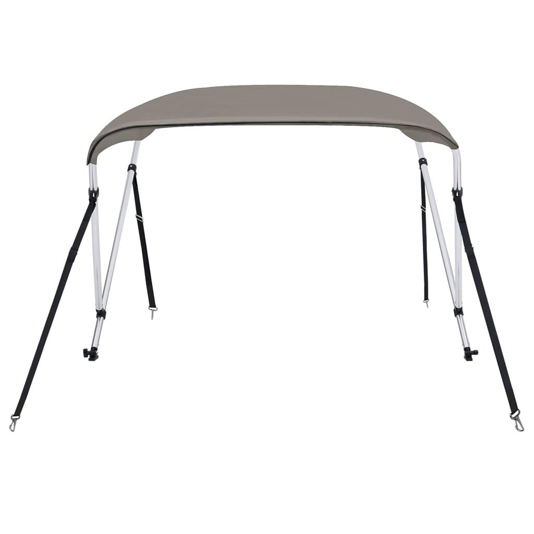 Voir la diapositive 3 : VIDAXL Auvent bimini a 2 arceaux gris 150x120x110 cm