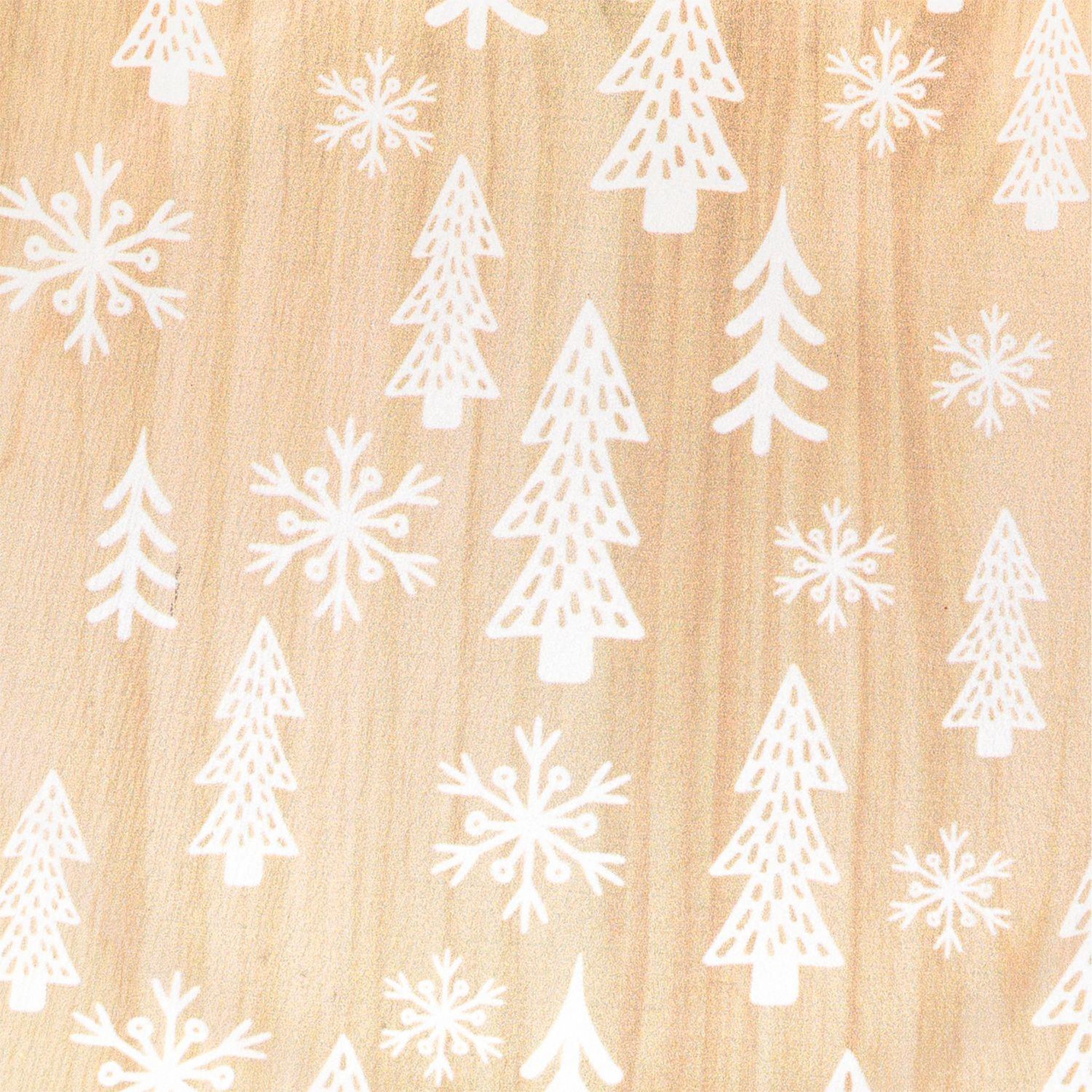 Voir la diapositive 2 : TOILINUX Lot de 12 assiettes de présentation effet bois sapins - beige