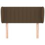Voir la diapositive 3 : VIDAXL Tete de lit avec oreilles Marron Fonce 83x23x78/88 cm Tissu