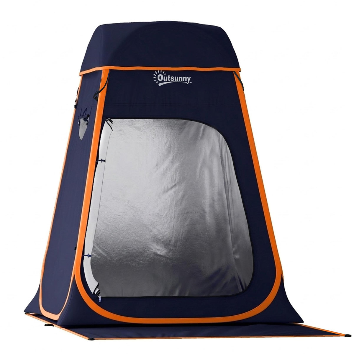 OUTSUNNY Tente de douche camping pop up toit amovible polyester bleu foncé