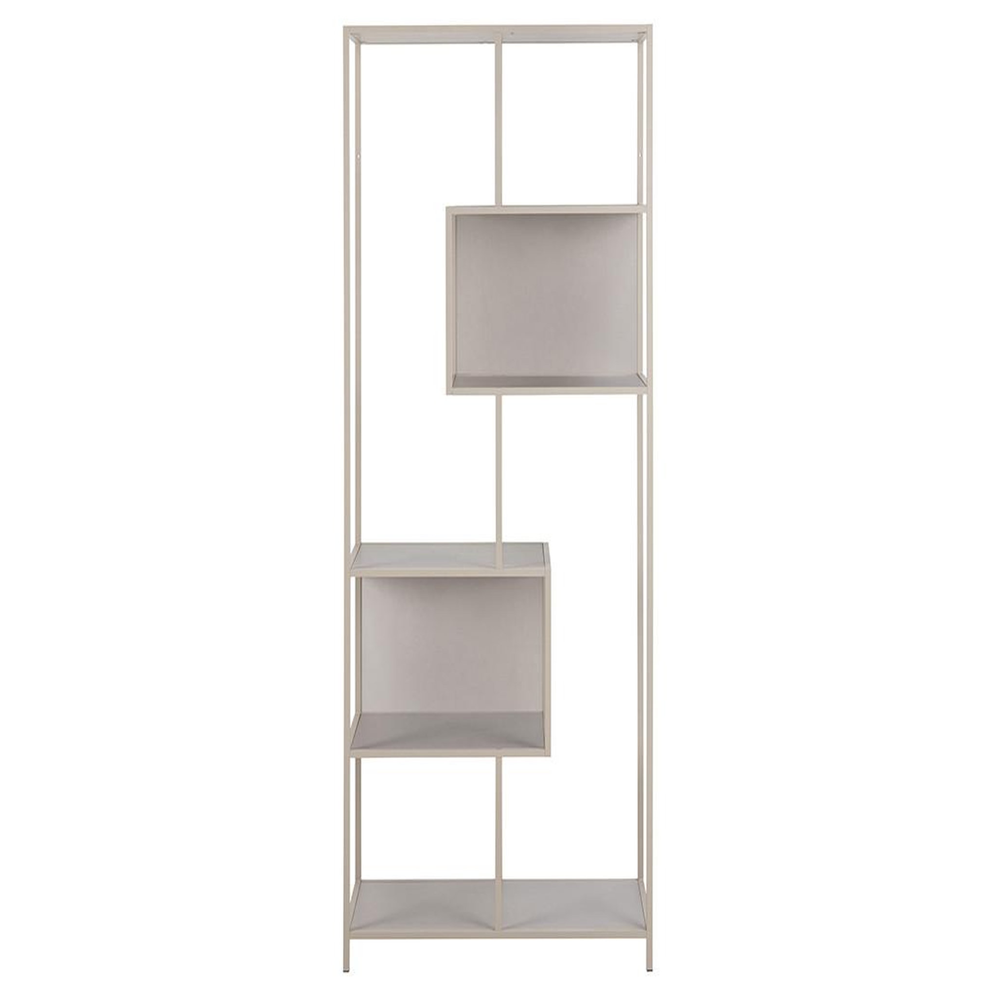 Voir la diapositive 5 : LISA DESIGN Anthea - étagère filaire métal avec plaquage en effet bois blanchi - 77 cm - gris