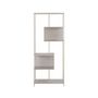 Voir la diapositive 5 : LISA DESIGN Anthea - étagère filaire métal avec plaquage en effet bois blanchi - 77 cm - gris