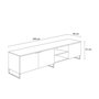 Voir la diapositive 4 : BEST MOBILIER Bobochic auxane - meuble tv - bois et noir - 200 cm - style contemporain
