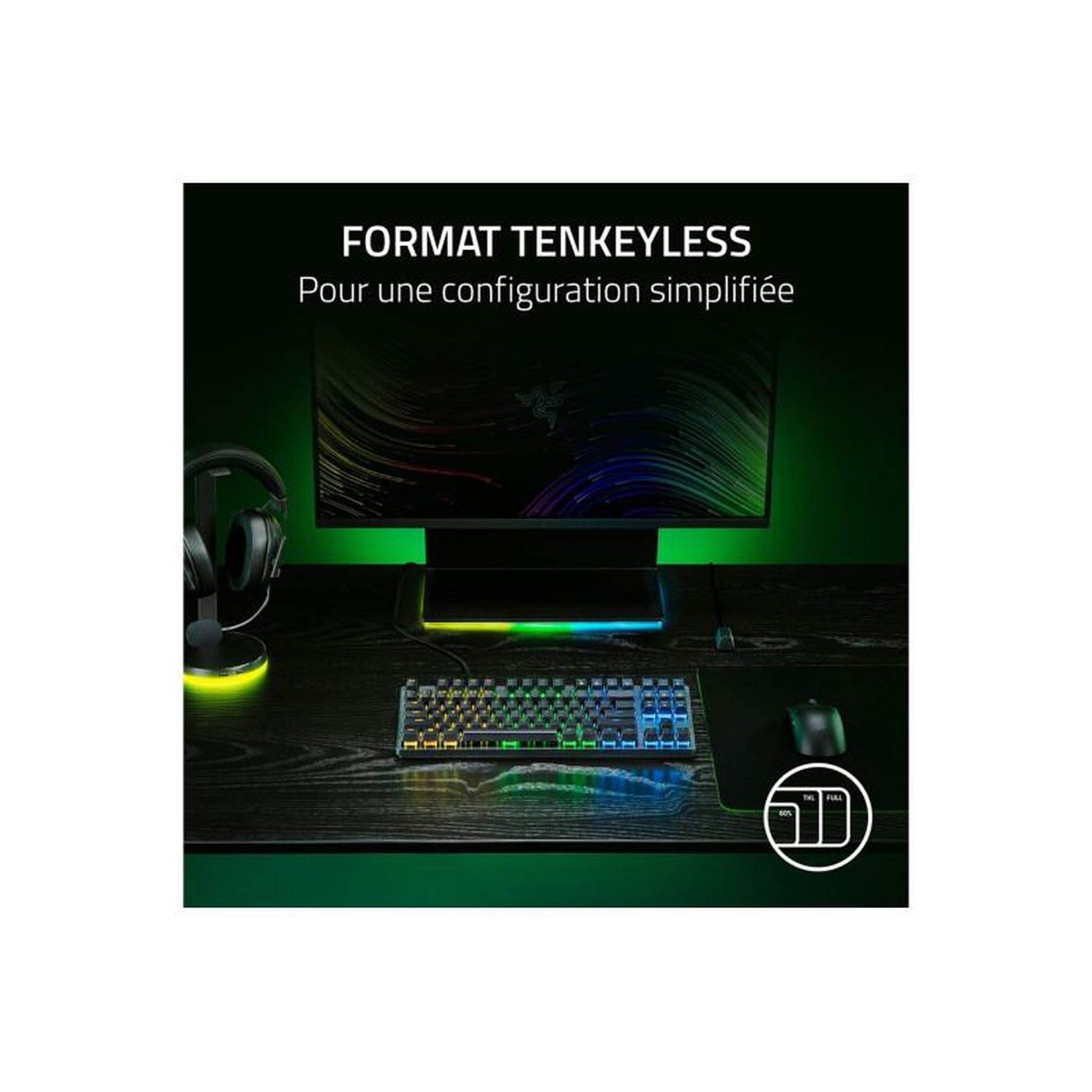 Voir la diapositive 3 : Razer Clavier Razer Huntsman V3 X TKL