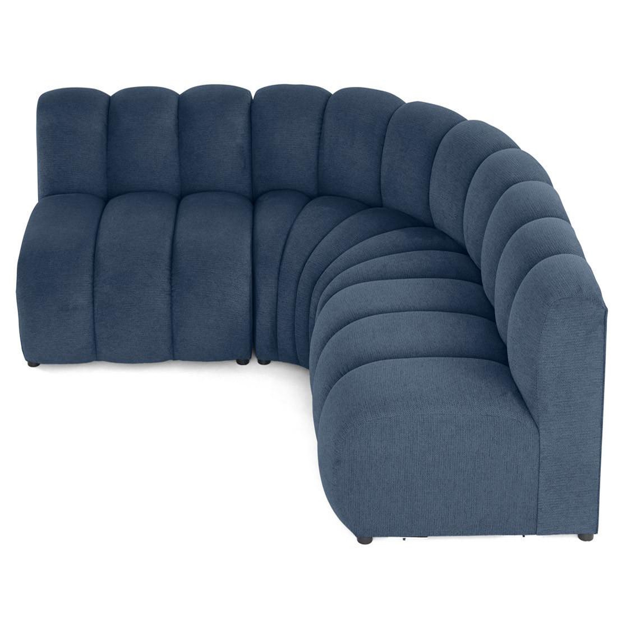Voir la diapositive 5 : BEST MOBILIER Debbie - canapé modulable d'angle réversible 4 places en tissu texturé