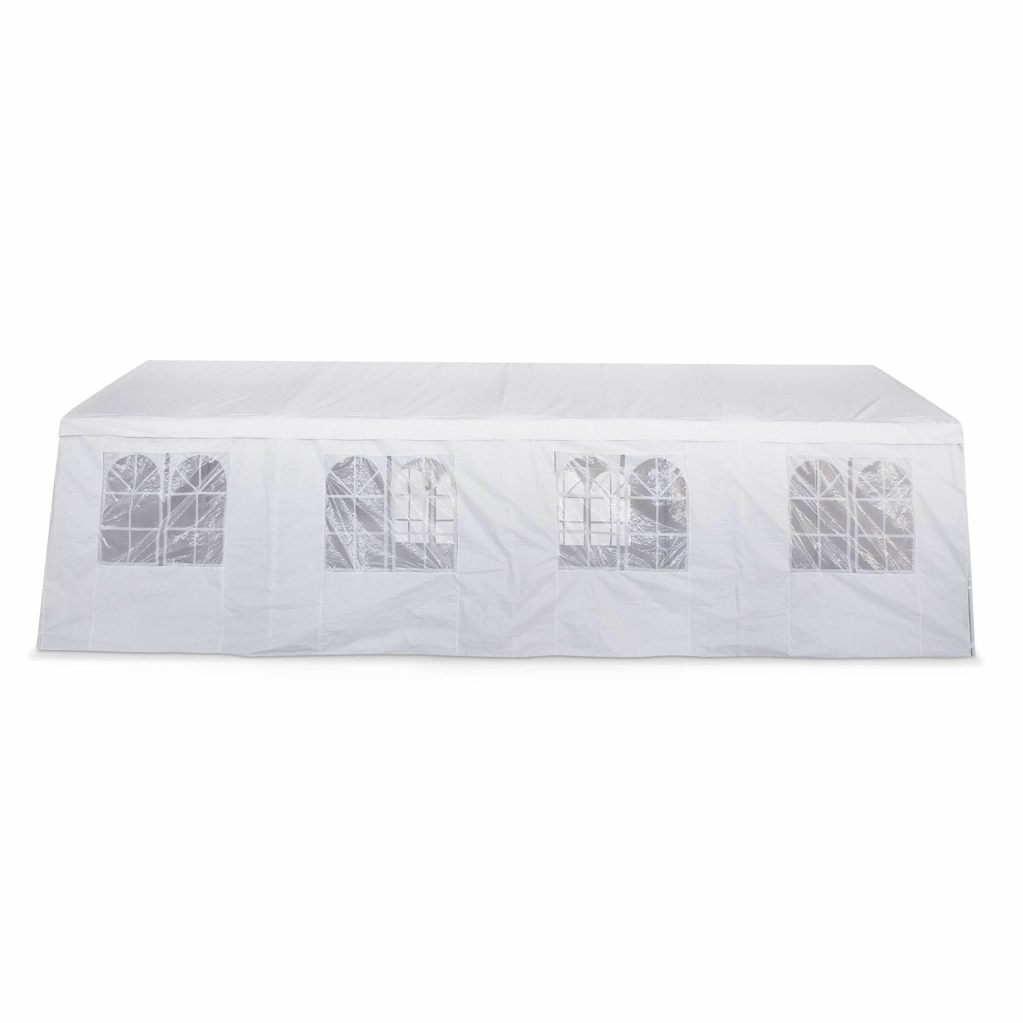 Voir la diapositive 4 : SWEEEK Tente de réception 4 x 8 m - Lutecia -  Blanc - tente de jardin idéale pour réception à utiliser comme pavillon. chapiteau ou tonnelle.