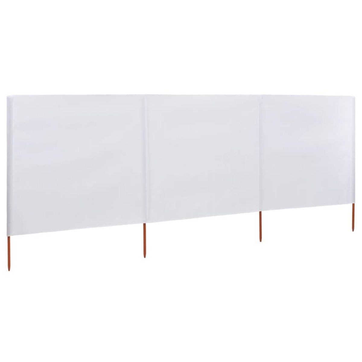 VIDAXL Paravent 3 panneaux Tissu 400 x 160 cm Blanc sable