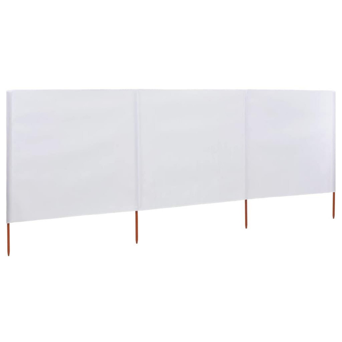VIDAXL Paravent 3 panneaux Tissu 400 x 160 cm Blanc sable