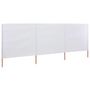 Voir la diapositive 2 : VIDAXL Paravent 3 panneaux Tissu 400 x 160 cm Blanc sable