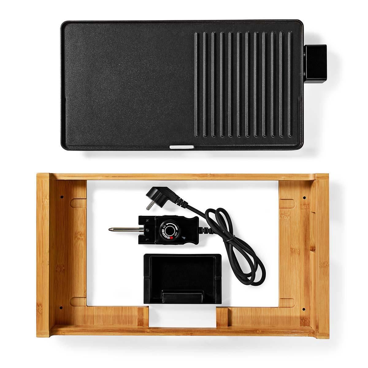 NEDIS Gril de table - 6 personnes - 4 réglages de chaleur - fcbg100fbk43