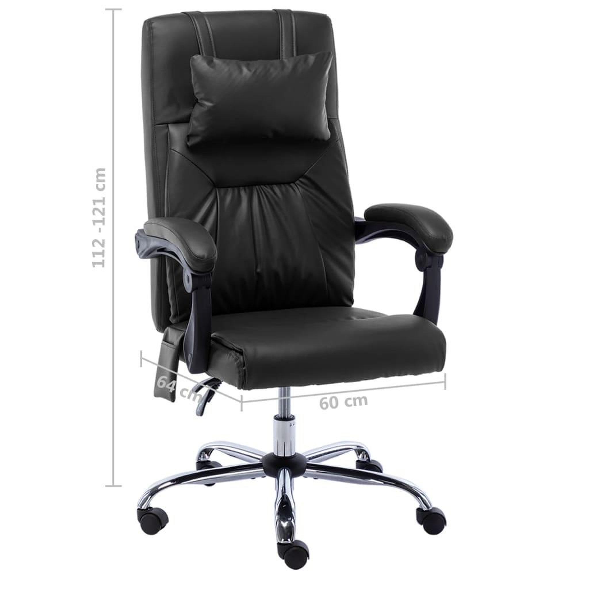 Voir la diapositive 6 : VIDAXL Chaise de bureau de massage Noir Similicuir