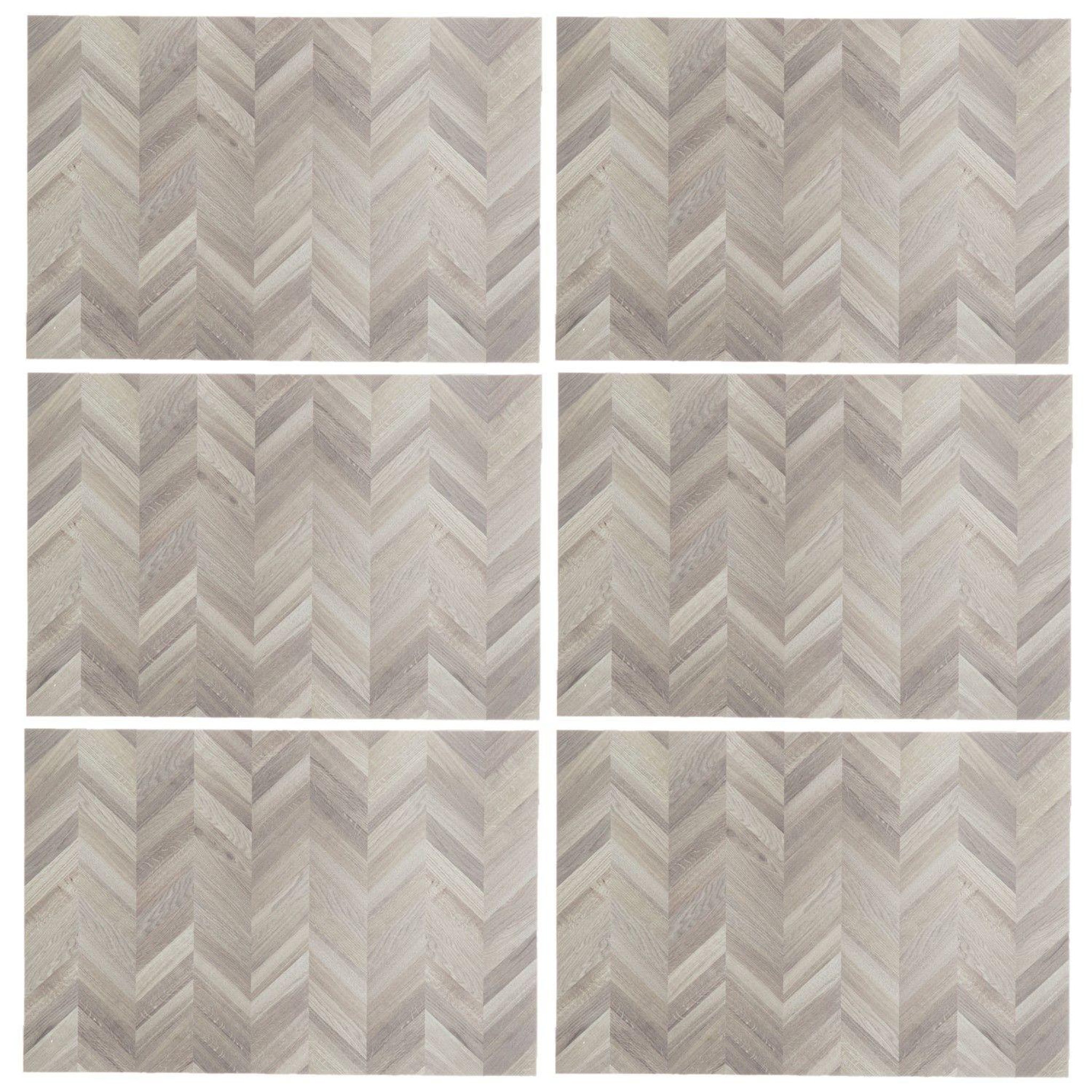 ATMOSPHERA Lot de 6 sets de table effet chevrons AUTHENTIQUE - 45 x 30 cm
