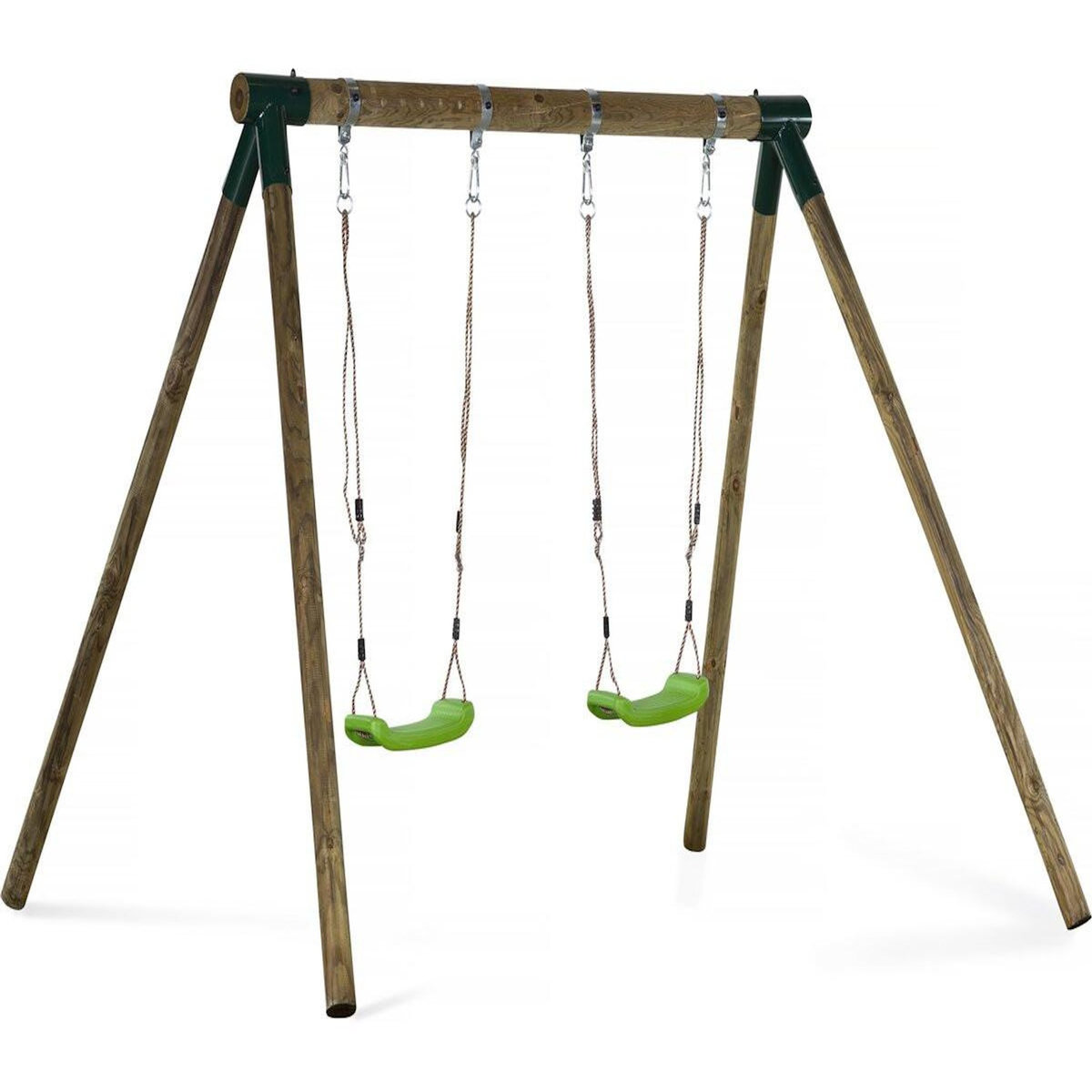 Habitat et Jardin Portique bois  Eden  - Avec 2 balançoires.