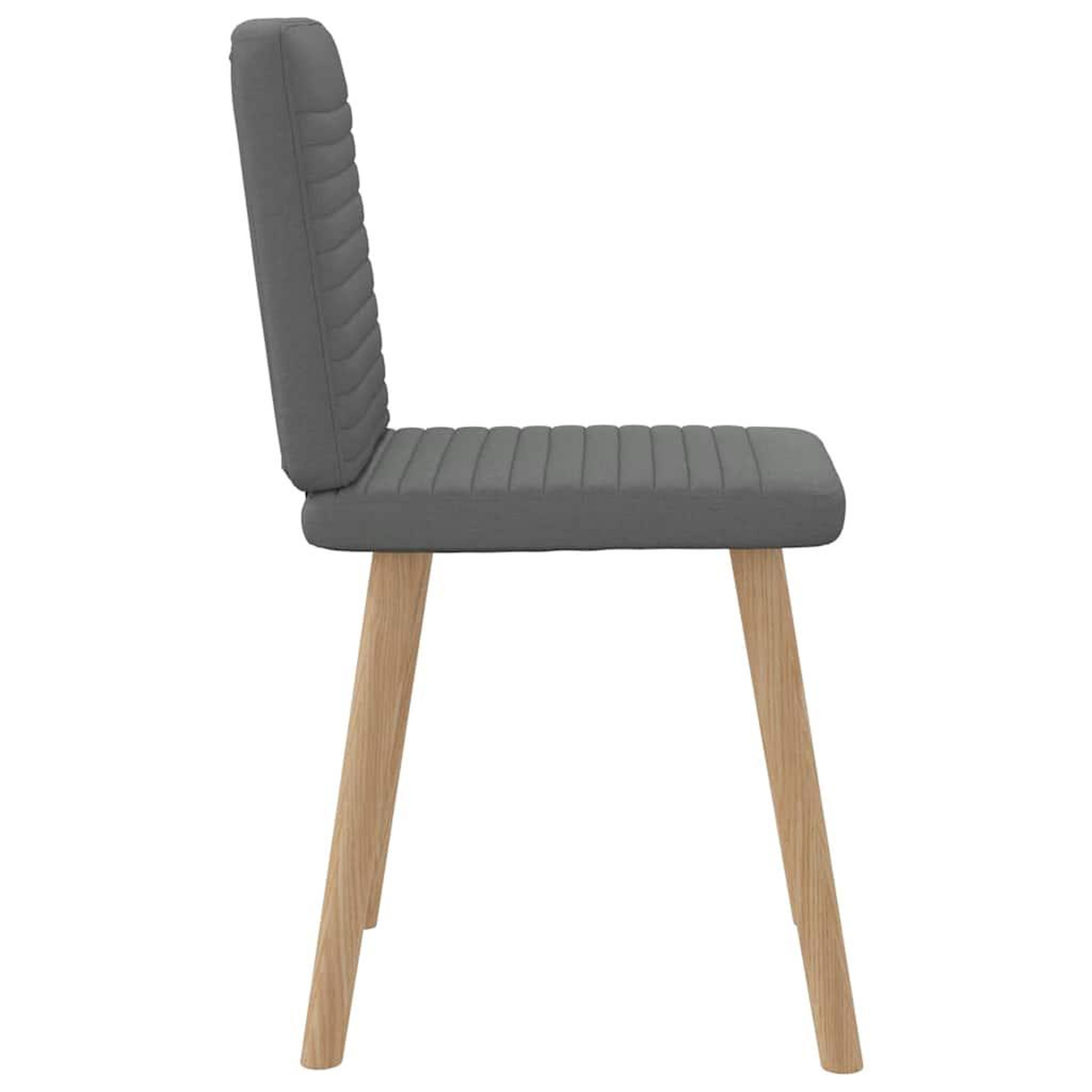 Voir la diapositive 5 : VIDAXL Chaises a manger lot de 2 gris fonce tissu
