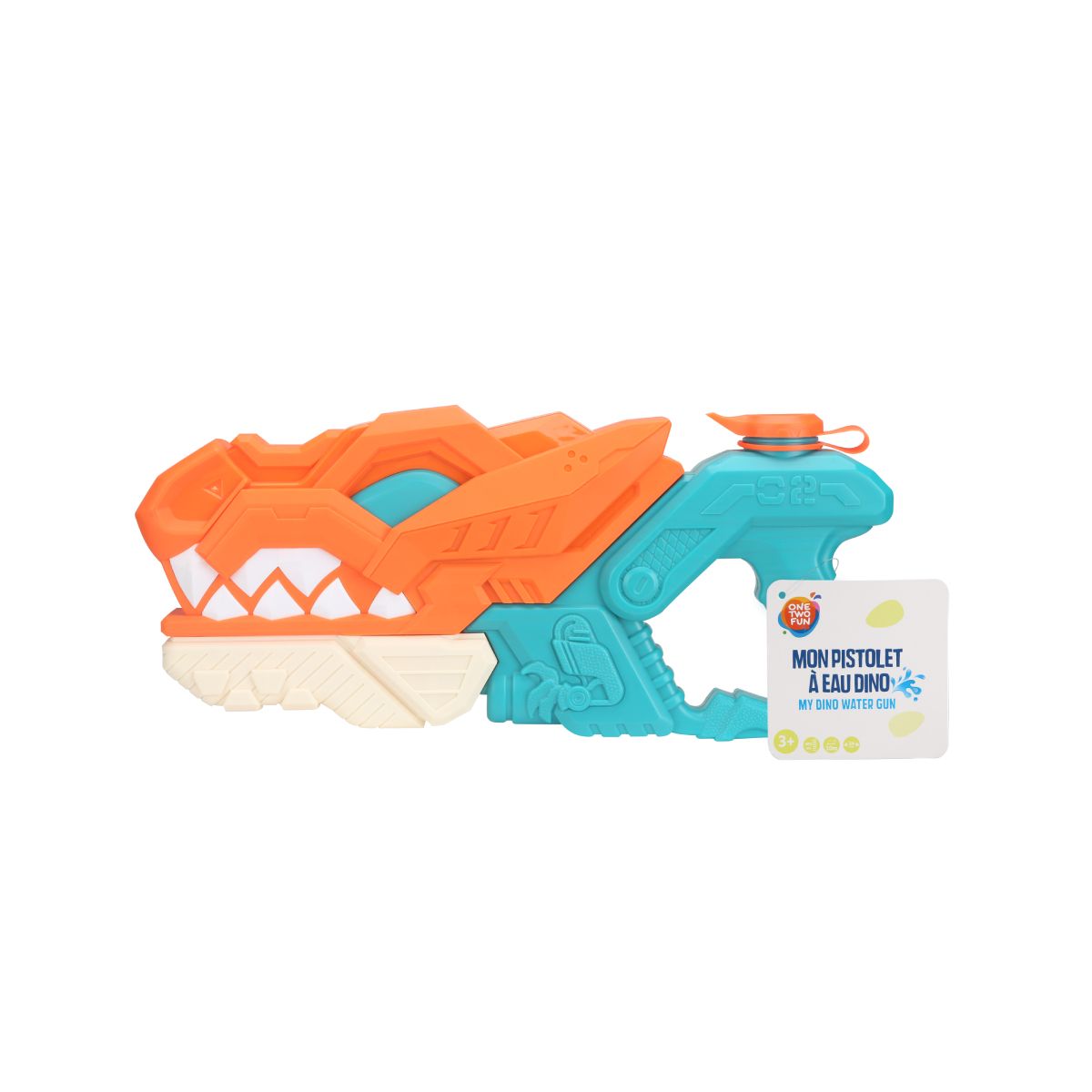One Two Fun Pistolet à eau dino ou rhino 34,5 CM