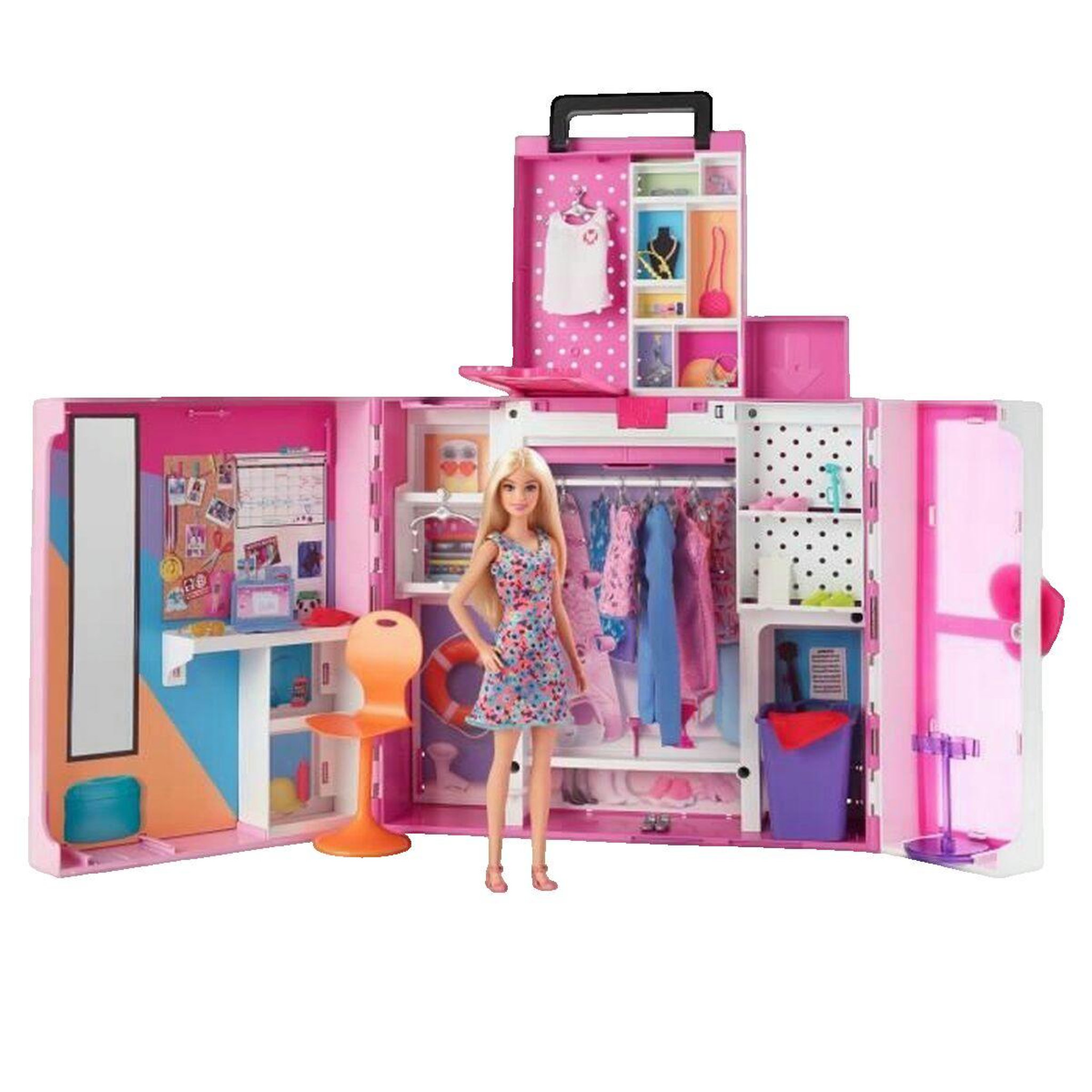 MATTEL Dressing Barbie Mattel rose avec accessoires