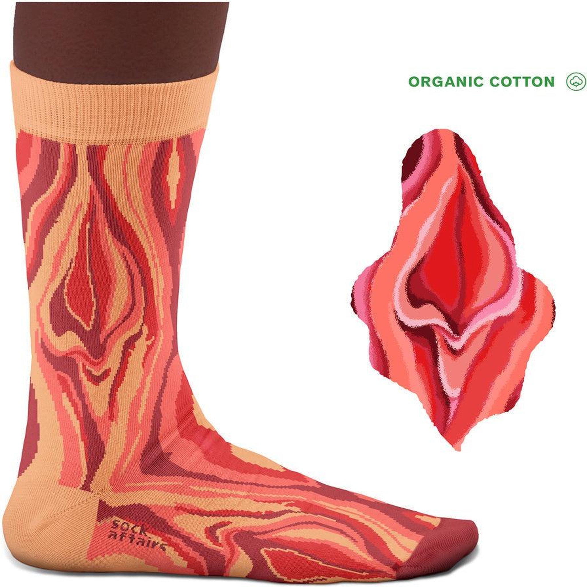 Voir la diapositive 4 : SOCK AFFAIRS Chaussettes coton bio vulves