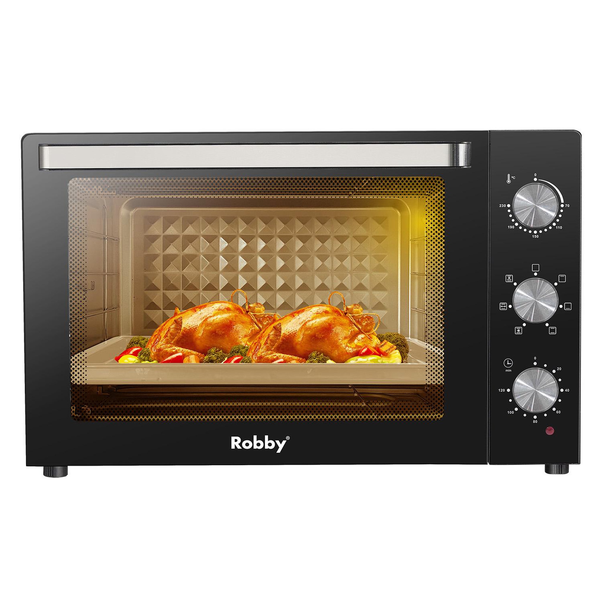 Voir la diapositive 6 : Robby Four chaleur tournante 80l 2400w - ROMFT80B