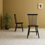 Voir la diapositive 3 : SWEEEK Lot de 2 chaises noires à barreaux en bois d'hévéa. ROMIE. L 50.8 x P 44.2 x H 90cm
