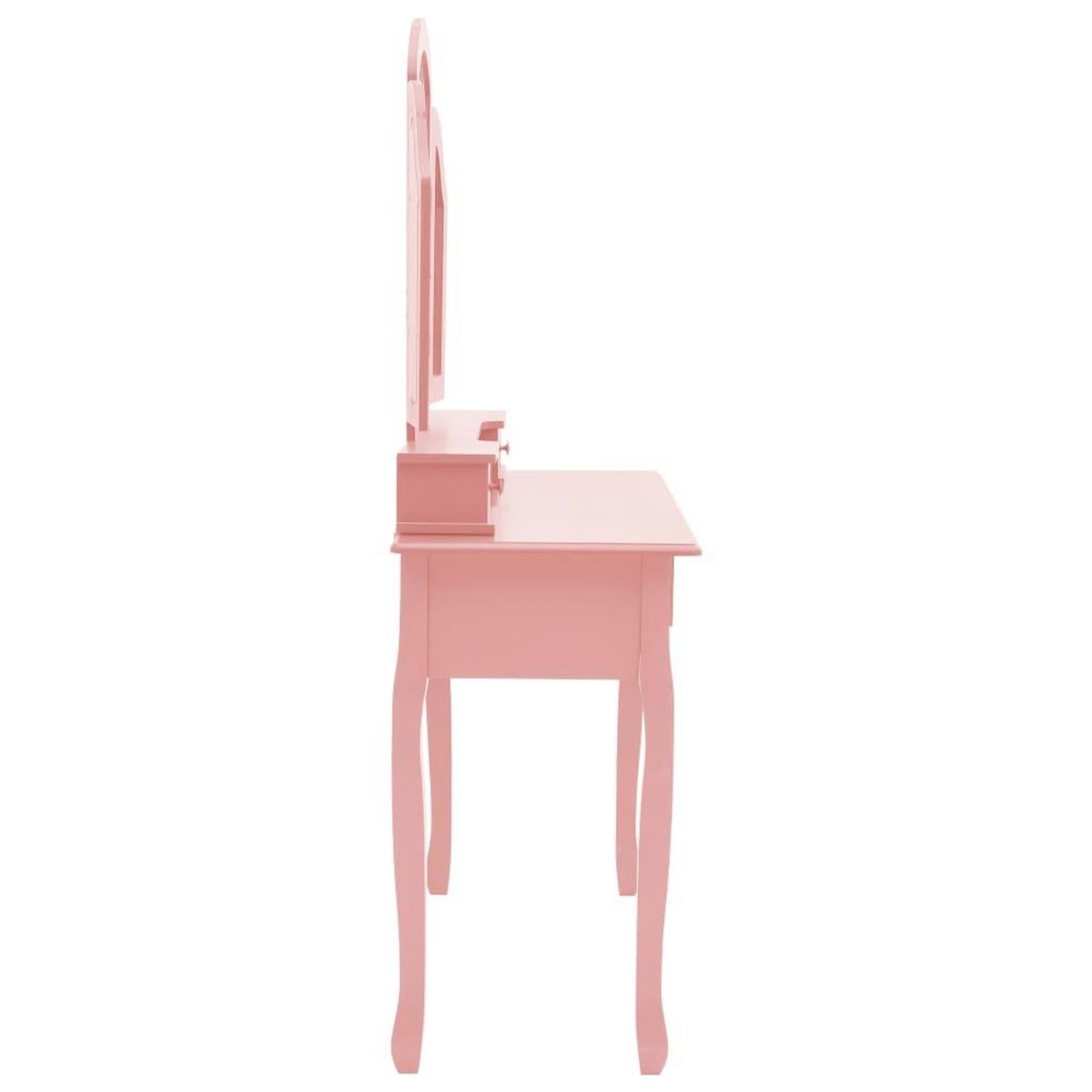 VIDAXL Ensemble de coiffeuse et tabouret Rose 100x40x146 cm Paulownia