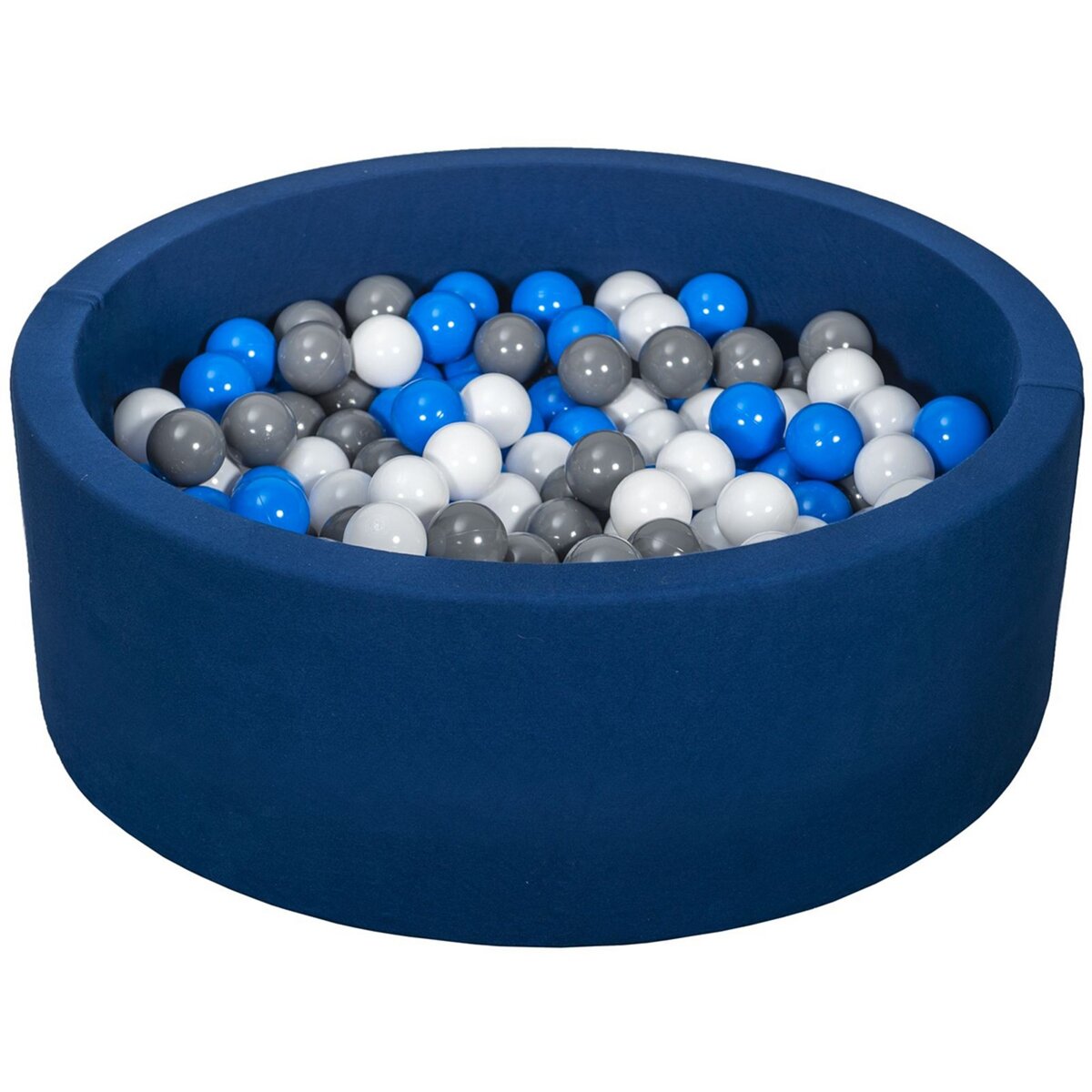  Piscine à balles Aire de jeu + 200 balles bleu marine blanc,bleu,gris