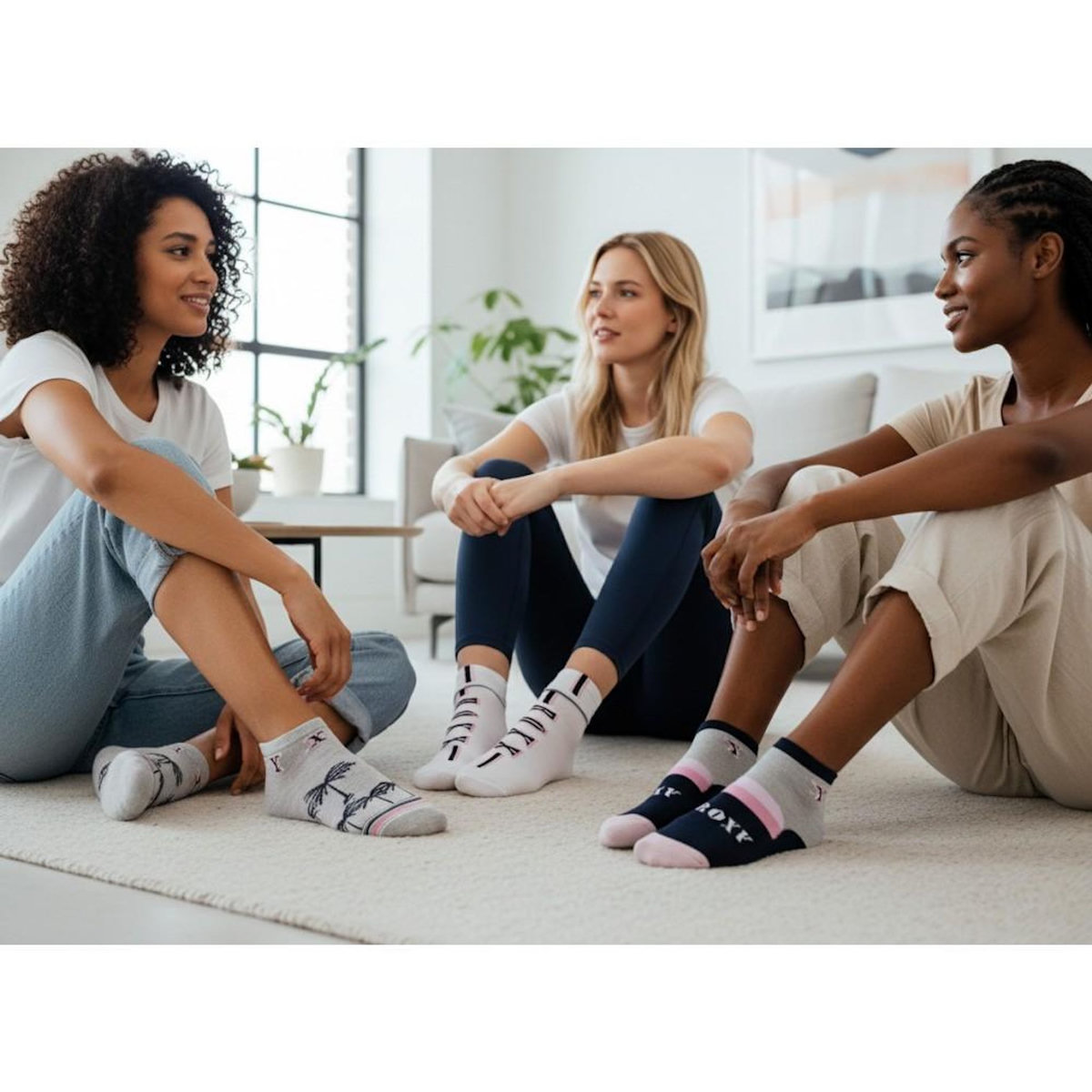 ROXY ROXY Lot Chaussettes Courtes Sneaker– Pack de 6 Paires