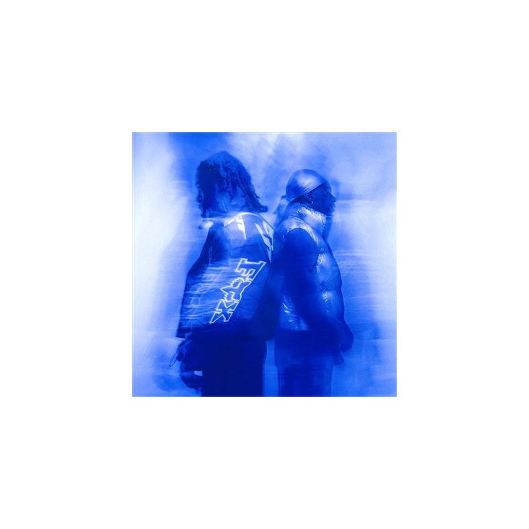 Album cd « la melo est gangx » — image promo, visuels bleu monochrome et silhouettes capuchées