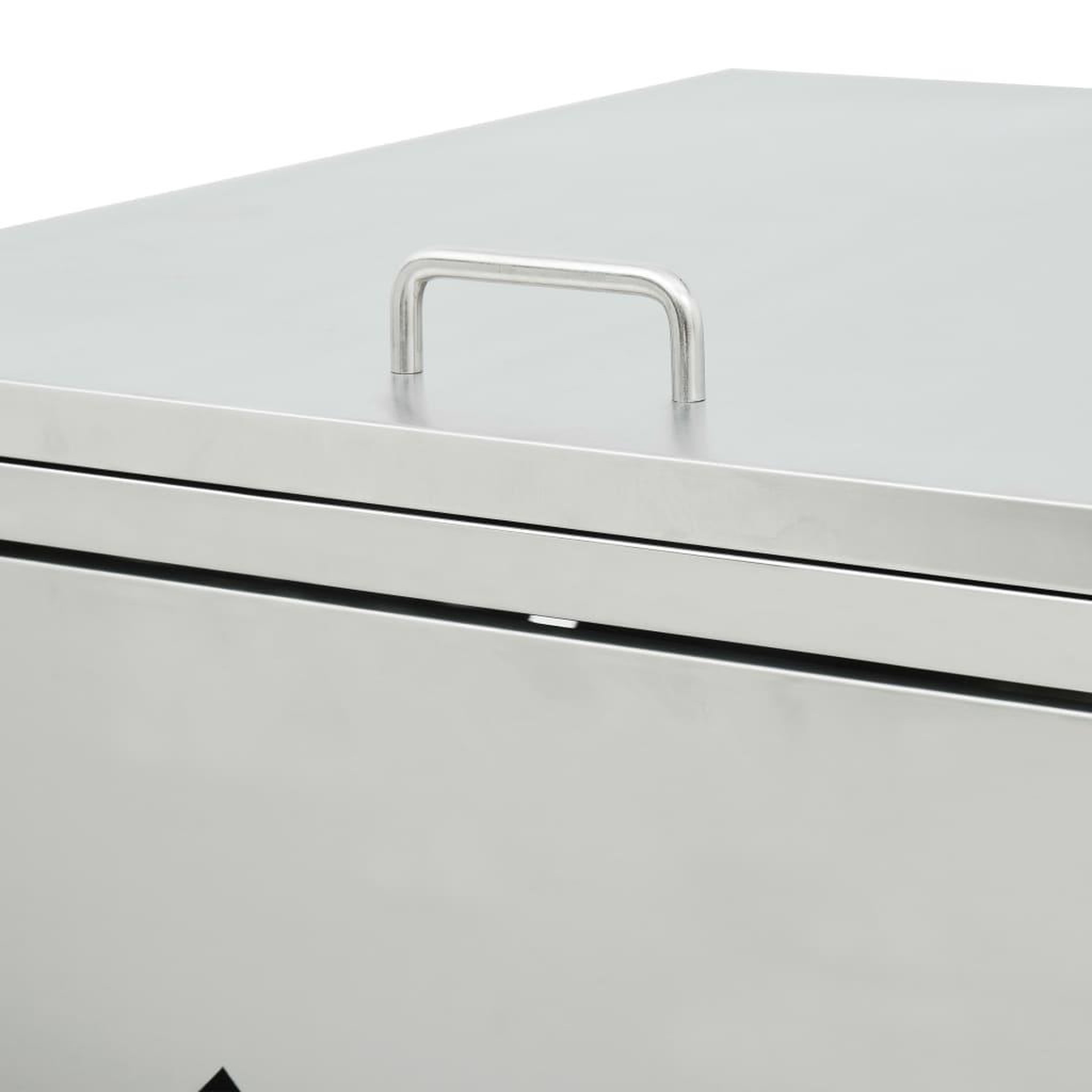 Voir la diapositive 5 : VIDAXL Abri de poubelle triple sur roulettes 240 L Acier inoxydable