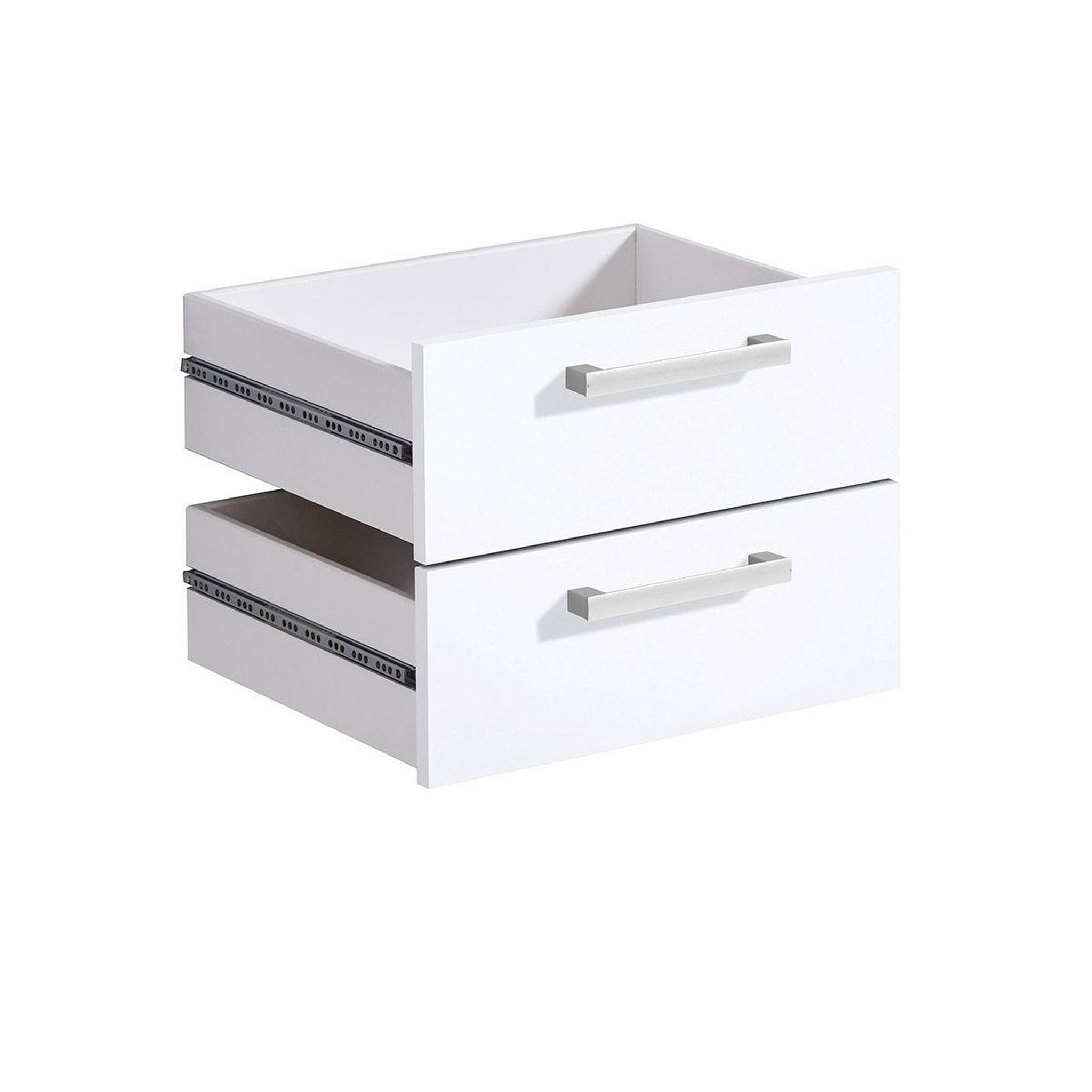 Voir la diapositive 2 : Paris Prix Assemblage 2 tiroirs pour étagère  kazed  42cm blanc