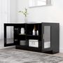 Voir la diapositive 3 : VIDAXL Armoire a vitrine Noir 120x30,5x70 cm Bois d'ingenierie