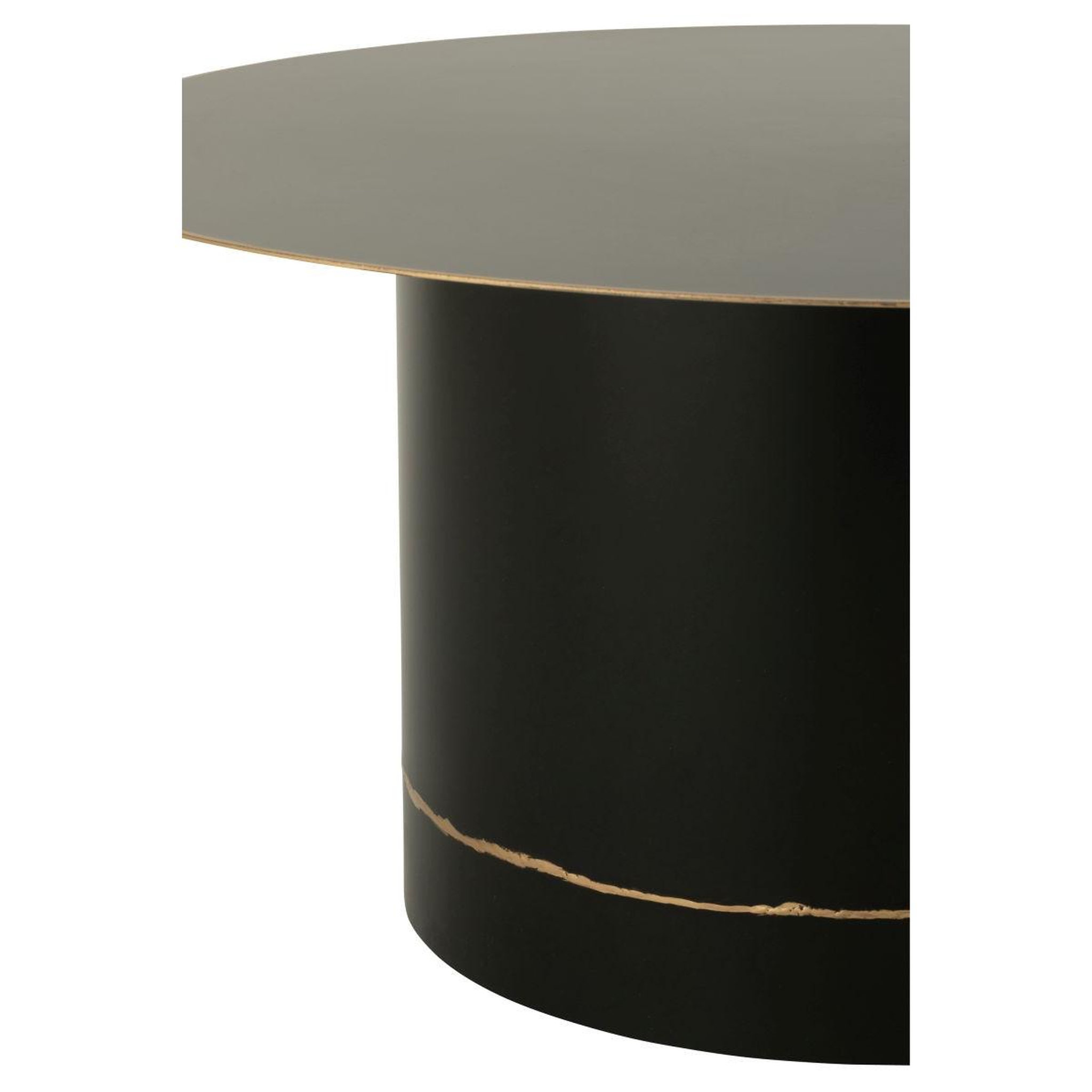 Voir la diapositive 2 : J-LINE Table basse en métal  border  80cm noir