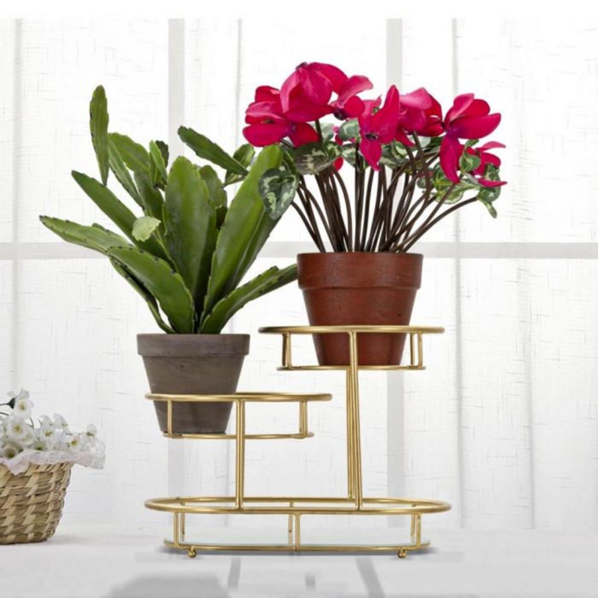 Paris Prix Plateau Décoratif 3 Niveaux  Jade  36cm Or