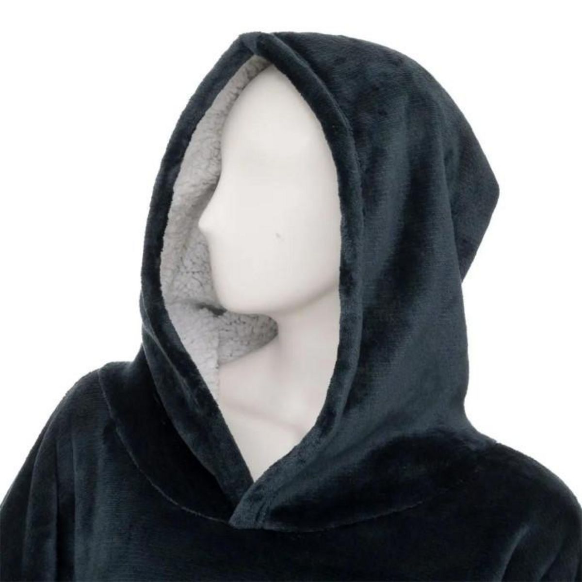 ATMOSPHERA Plaid Sweat Manche  Flan  85x118cm Bleu Egéen