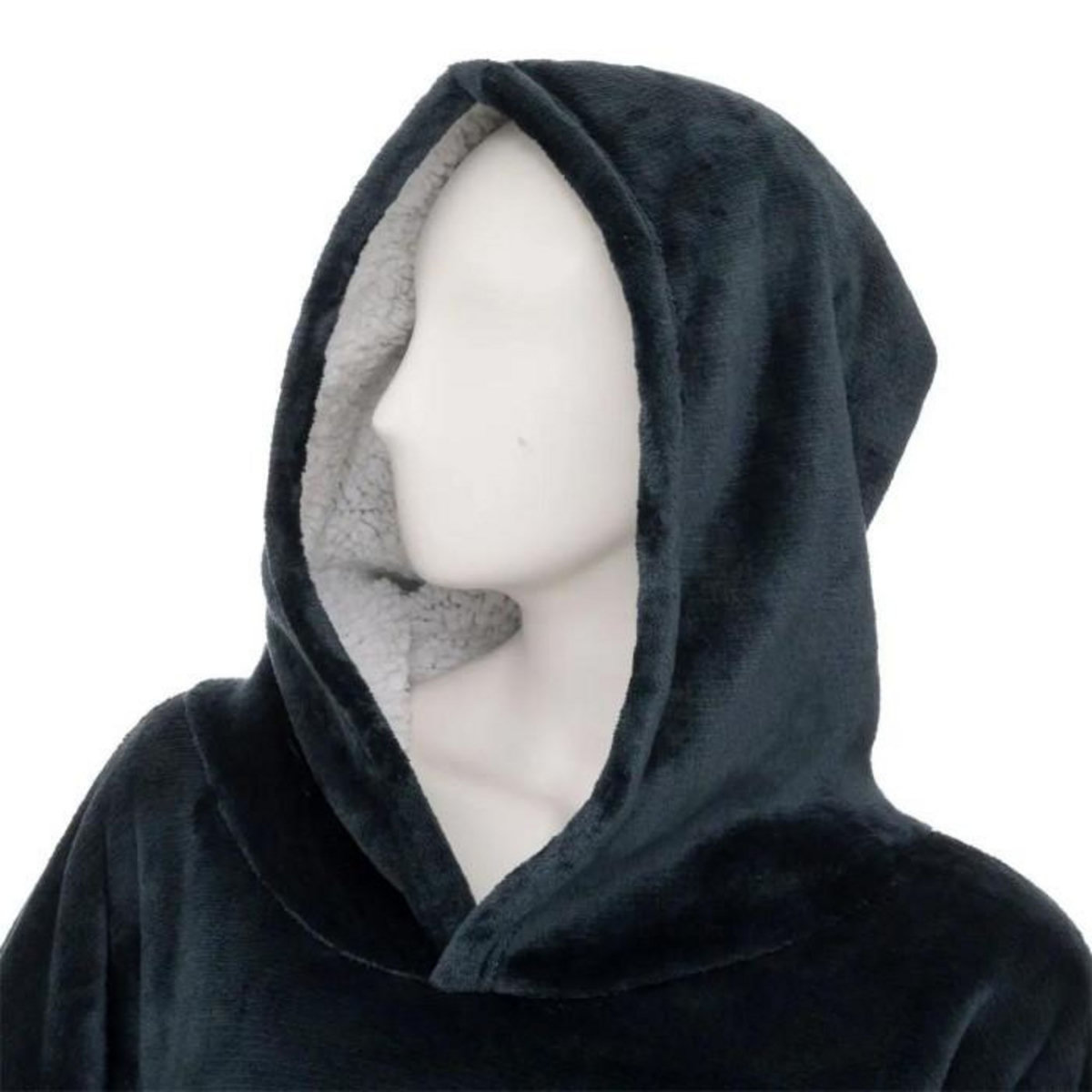 ATMOSPHERA Plaid Sweat Manche  Flan  85x118cm Bleu Egéen