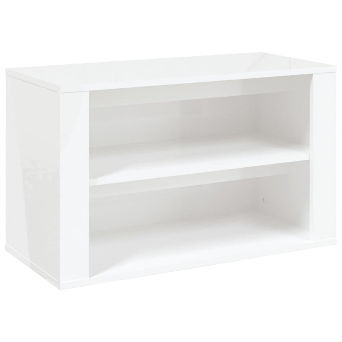 VIDAXL Etagere a chaussures Blanc brillant 75x35x45 cm Bois ingenierie