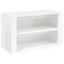 Voir la diapositive 2 : VIDAXL Etagere a chaussures Blanc brillant 75x35x45 cm Bois ingenierie