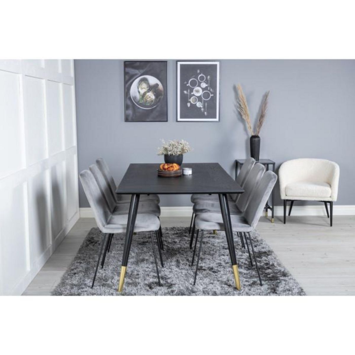 Paris Prix Table à Manger Design  Dipp  180cm Noir & Or