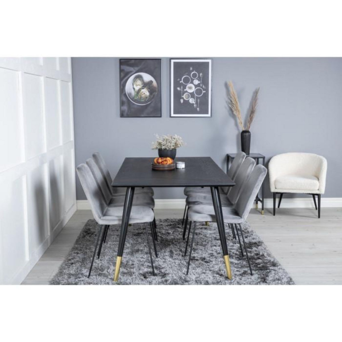 Paris Prix Table à Manger Design  Dipp  180cm Noir & Or