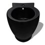 VIDAXL Ensemble de toilette et bidet Ceramique Noir