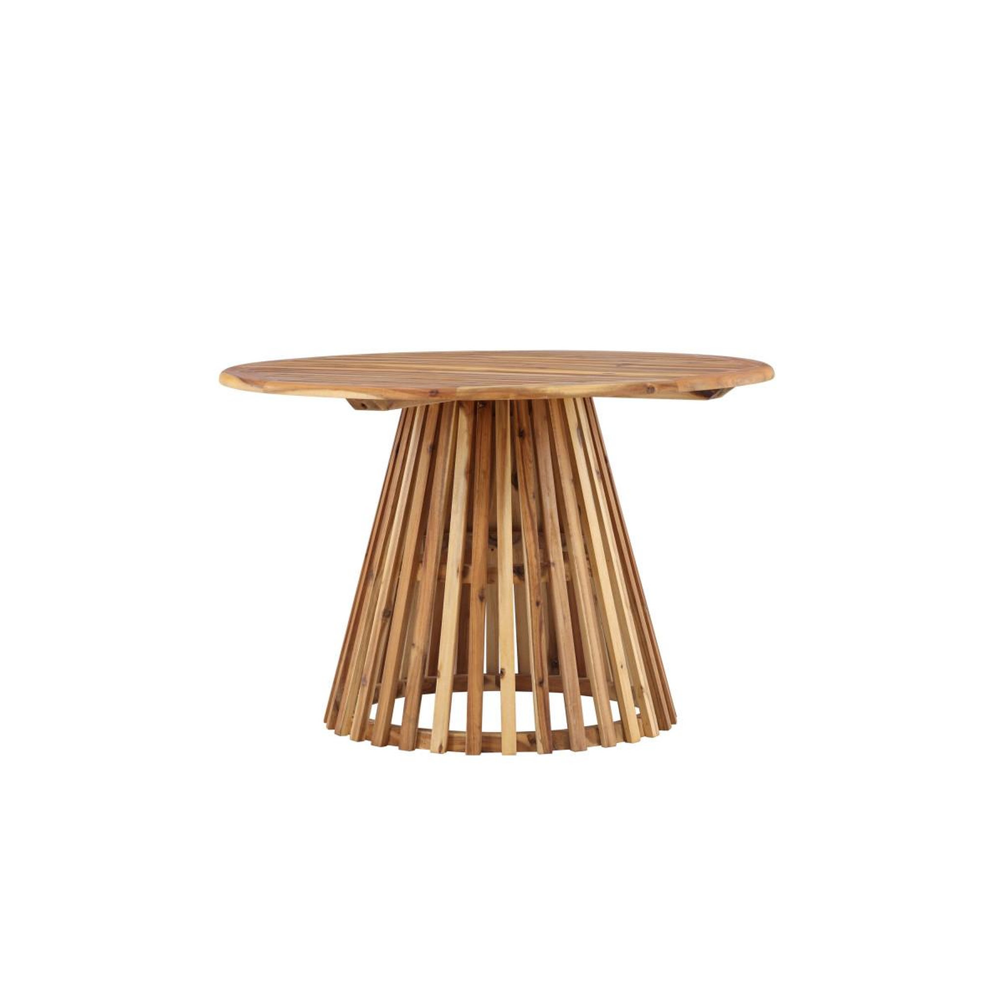 Voir la diapositive 4 : Paris Prix Table de jardin ronde en bois  lumpur  120cm naturel