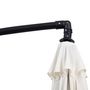 Voir la diapositive 4 : OUTSUNNY Parasol déporté octogonal inclinable manivelle pied acier Ø 3 x 2,5H m crème