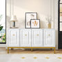 Voir la diapositive 2 : MERAX Buffet 4 porte(s) 0 tiroir(s) - 140 cm blanc mdf