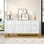 Voir la diapositive 2 : MERAX Buffet 4 porte(s) 0 tiroir(s) - 140 cm blanc mdf