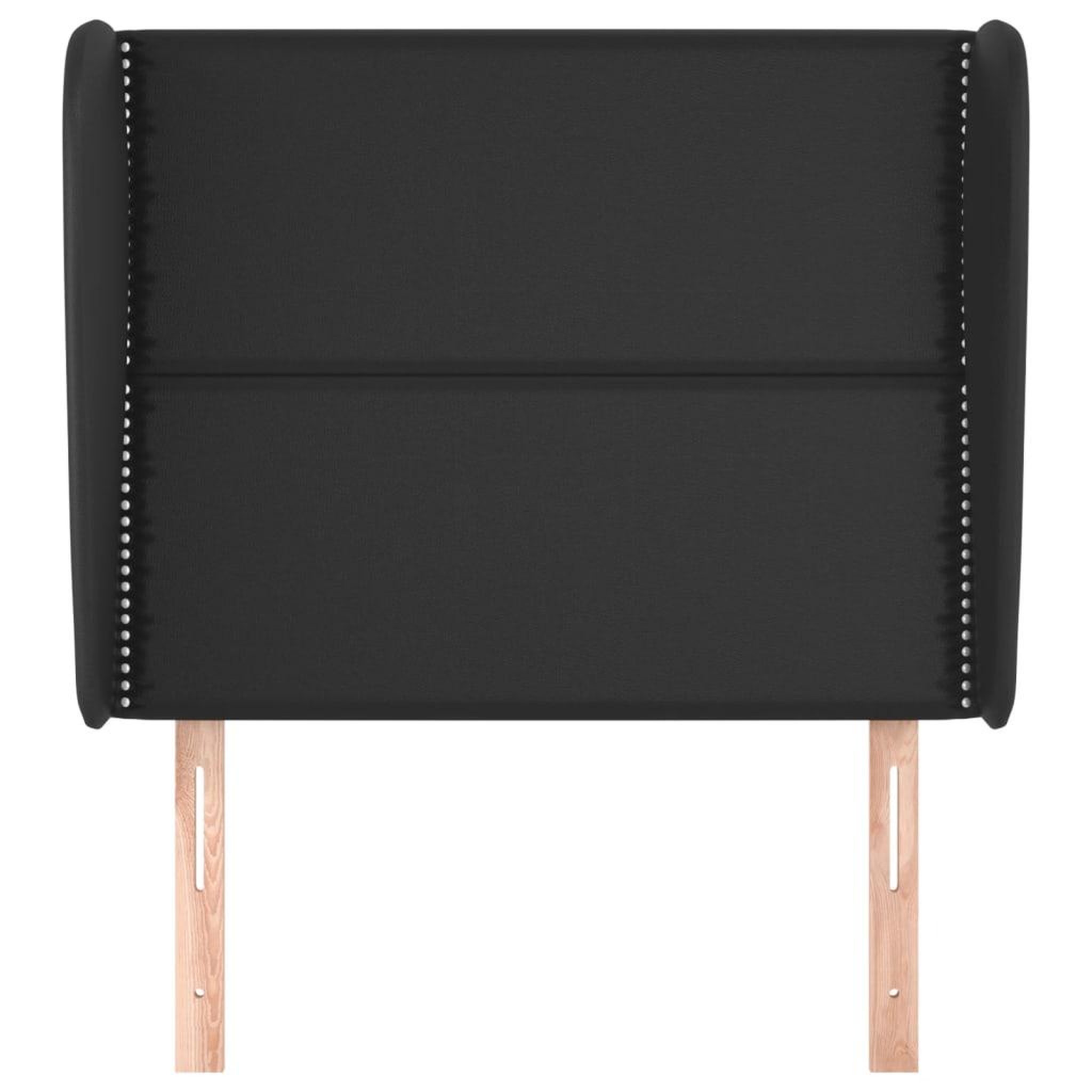 Voir la diapositive 3 : VIDAXL Tete de lit avec oreilles Noir 83x23x118/128 cm Similicuir